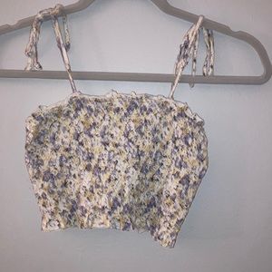 cropped floral tank - size xs